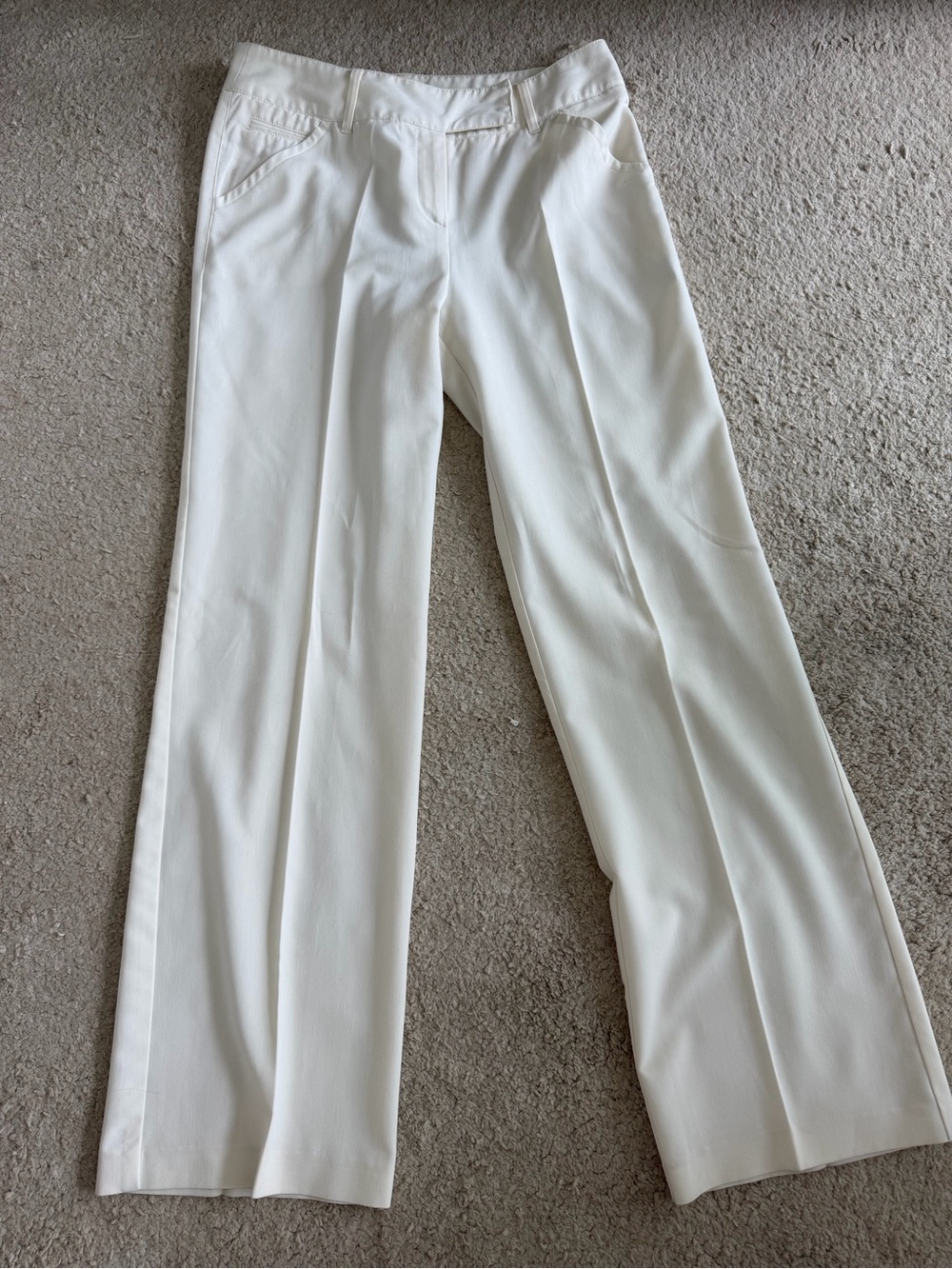 Men's White Dress Pants - Classic Straight Leg